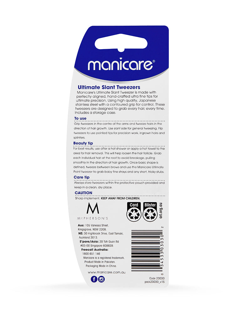 Manicare Ultimate Slant Tweezers (Face)-LoveMy Makeup NZ