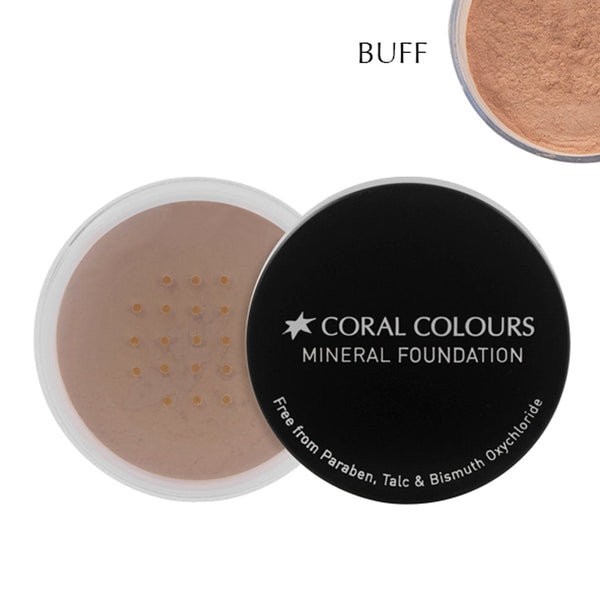 Coral Colours Mineral Foundation (13782 Buff) Makeup Cosmetics EyeBrow Eyeliner Cheap