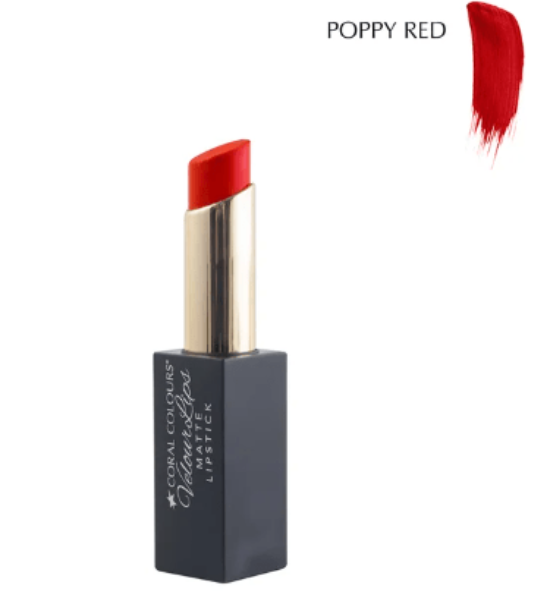 Coral Colours Velour Matte Lipstick (Poppy Red) Makeup Cosmetics EyeBrow Eyeliner Cheap