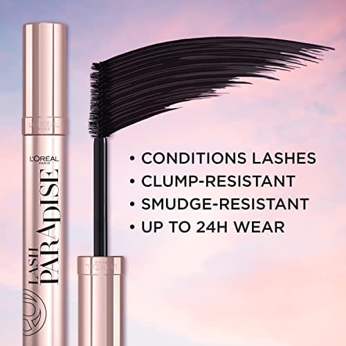 L’Oréal Paris Voluminous Makeup Lash Paradise Mascara, Voluptuous Volume, Intense Length, Feathery Soft Full Lashes, No Flaking, No Smudging, No Clumping, Blackest Black, 1 Count, Packaging May Vary Makeup Cosmetics EyeBrow Eyeliner Cheap