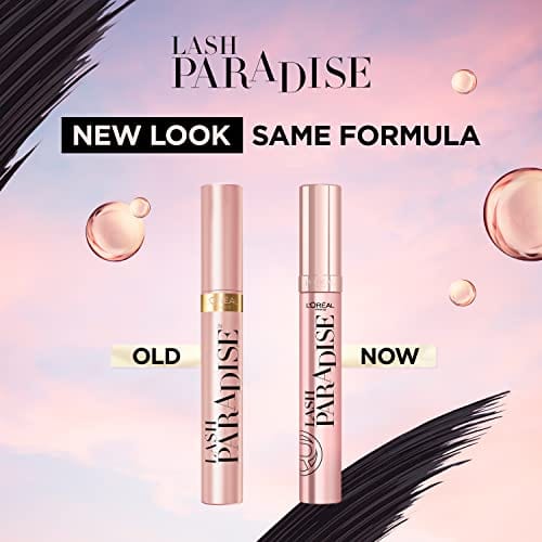 L’Oréal Paris Voluminous Makeup Lash Paradise Mascara, Voluptuous Volume, Intense Length, Feathery Soft Full Lashes, No Flaking, No Smudging, No Clumping, Blackest Black, 1 Count, Packaging May Vary Makeup Cosmetics EyeBrow Eyeliner Cheap