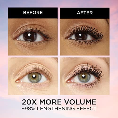 L’Oréal Paris Voluminous Makeup Lash Paradise Mascara, Voluptuous Volume, Intense Length, Feathery Soft Full Lashes, No Flaking, No Smudging, No Clumping, Blackest Black, 1 Count, Packaging May Vary Makeup Cosmetics EyeBrow Eyeliner Cheap