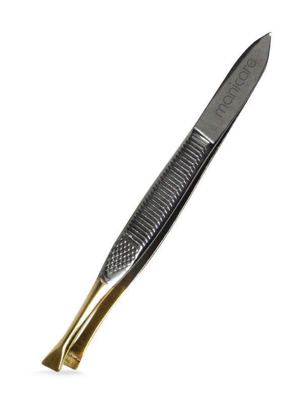 Manicare Slant Tweezer 24k Gold Tipped Makeup Cosmetics EyeBrow Eyeliner Cheap