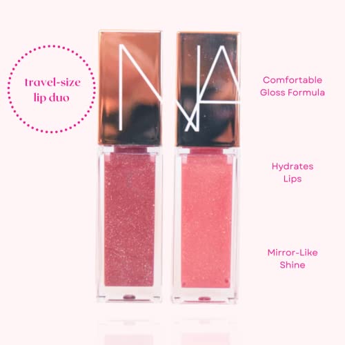 NARS Mini Afterglow Lip Shine Gloss Set:: Orgasm (Sheer Peachy Pink with Golden Shimmer), Unbroken (Shimmering Mauve) Makeup Cosmetics EyeBrow Eyeliner Cheap