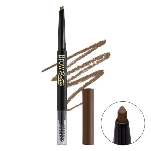 LA Girl Brow Bestie Eyebrow Pencil in Warm Auburn with twistable triangle tip and spoolie.