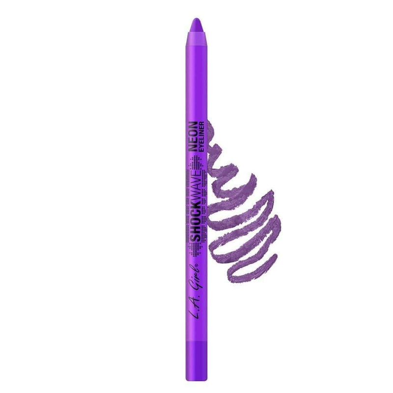 Purple LA Girl Shockwave Neon Eyeliner Pencil with swatch stroke