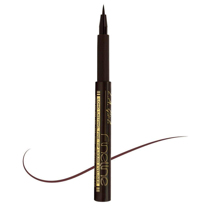 LA Girl Fineline Liquid Eyeliner Dark Brown fine-tip precise water-based eyeliner pencil