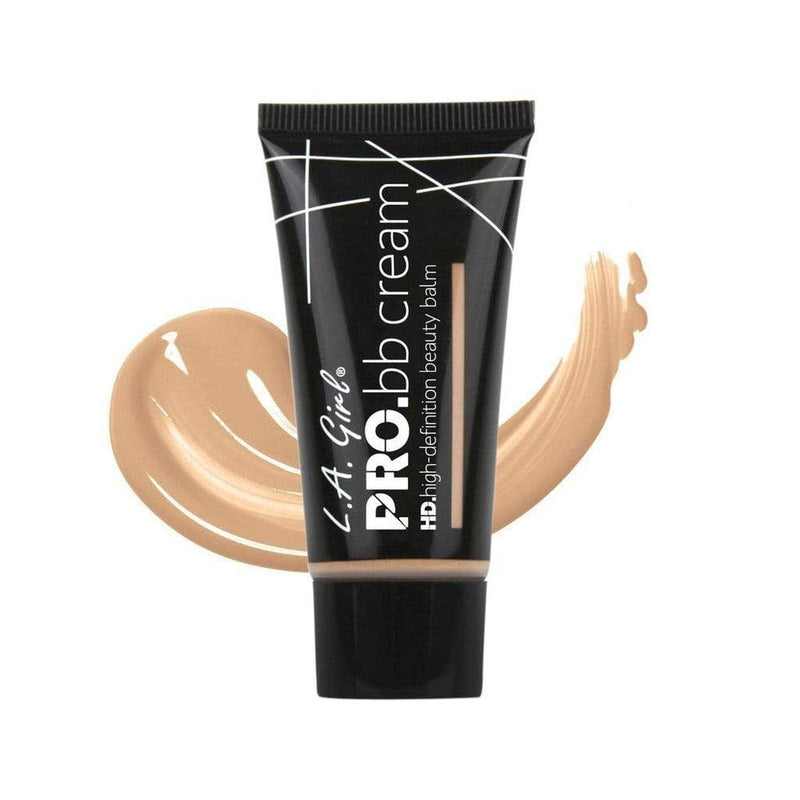 LA Girl Pro BB Cream 942 Light tube with cream swatch.