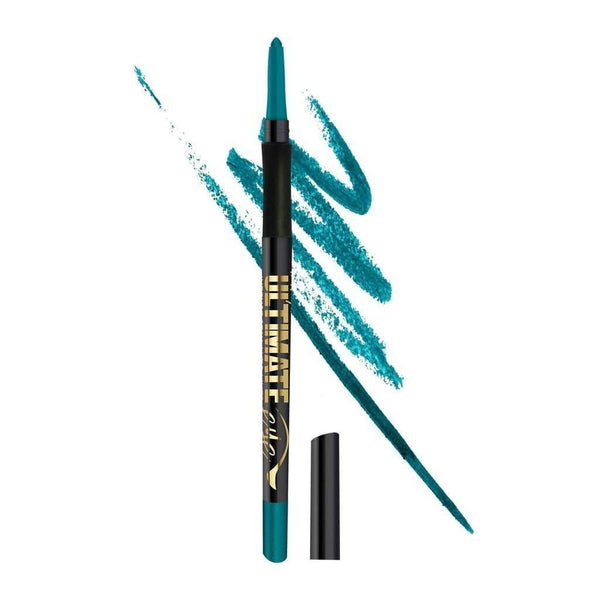 LA Girl Ultimate Auto Eyeliner Pencil in Totally Teal with smooth, long-lasting gel formula and twist-up gel grip