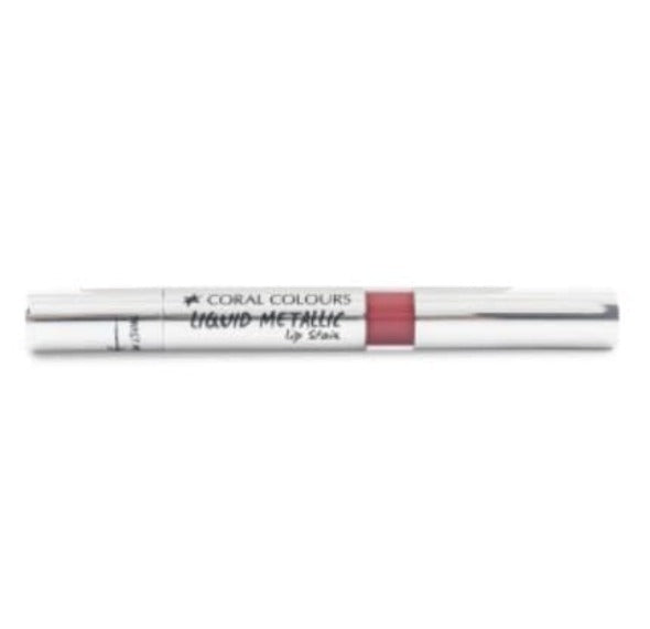 Coral Colours Liquid Metallic Lip Stain (Tenacious Pout) Makeup Cosmetics EyeBrow Eyeliner Cheap