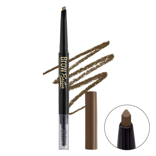 LA Girl Brow Bestie Eyebrow Pencil in Chestnut with spoolie and twistable tip.