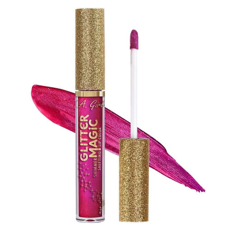 LA Girl Glitter Magic Lip Color - 896 Fizzy Fuchsia Makeup Cosmetics EyeBrow Eyeliner Cheap