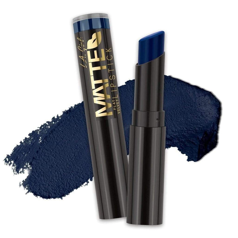 LA Girl Matte Flat Velvet Lipstick - 825 Blue Valentine Makeup Cosmetics EyeBrow Eyeliner Cheap