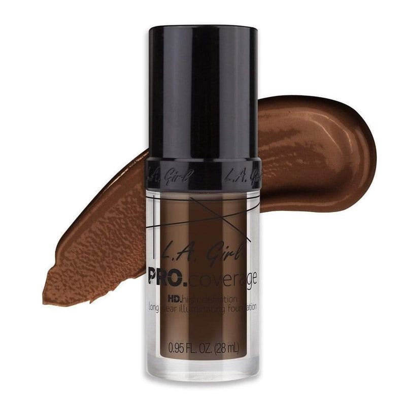 LA Girl Pro Coverage Foundation - 656 Dark Chocolate Makeup Cosmetics EyeBrow Eyeliner Cheap