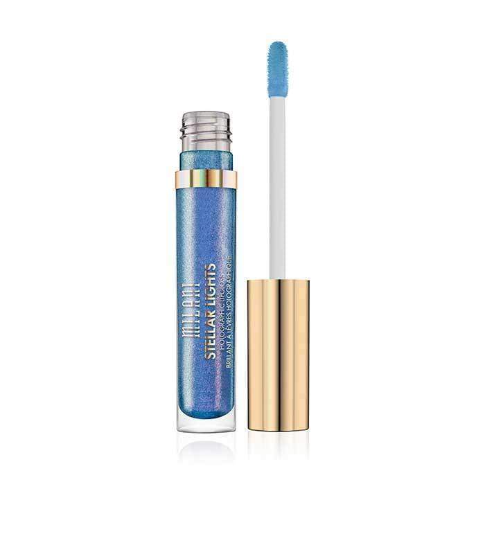 Milani Stellar Lights Holographic Lip Gloss  (Iridescent Blue) Makeup Cosmetics EyeBrow Eyeliner Cheap