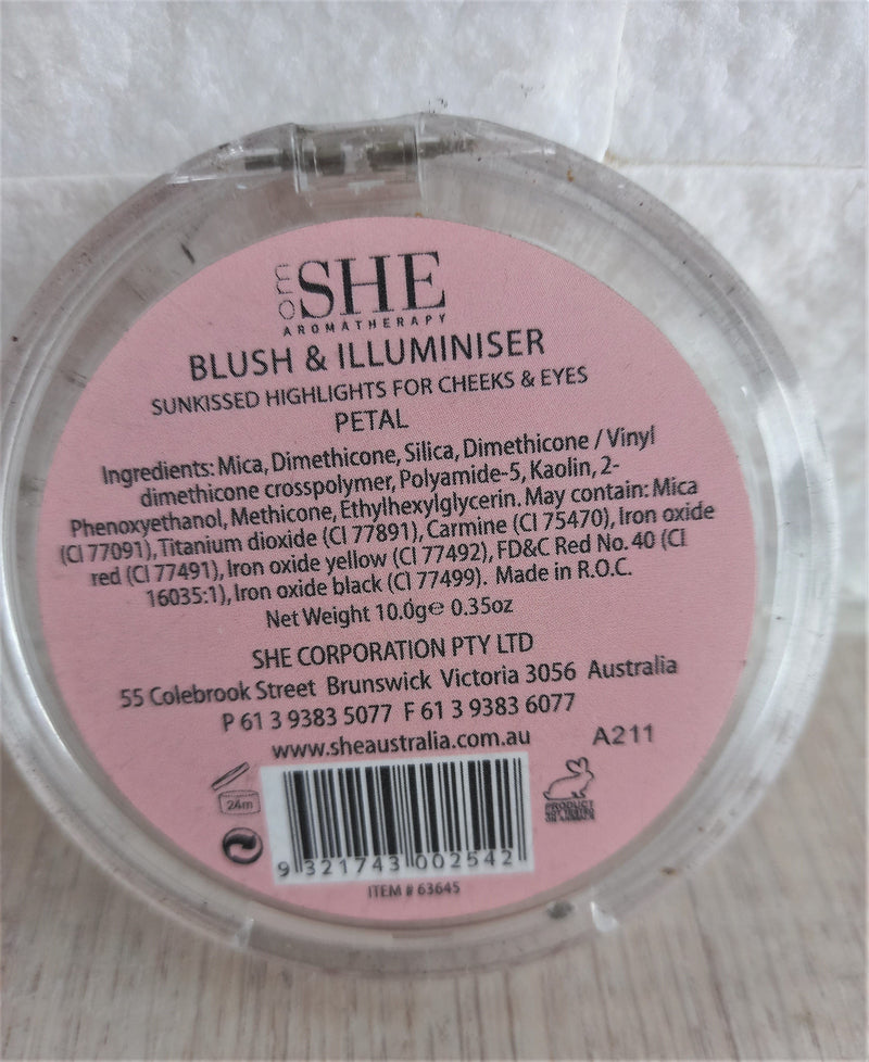SHE Blush & Illuminiser (Petal) Makeup Cosmetics EyeBrow Eyeliner Cheap