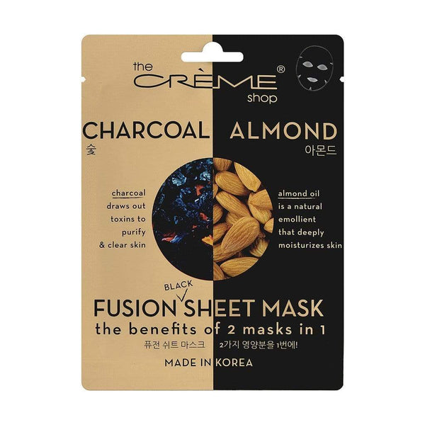 The Creme Shop Charcoal Almond 2-in-1 Fusion Sheet Mask Makeup Cosmetics EyeBrow Eyeliner Cheap