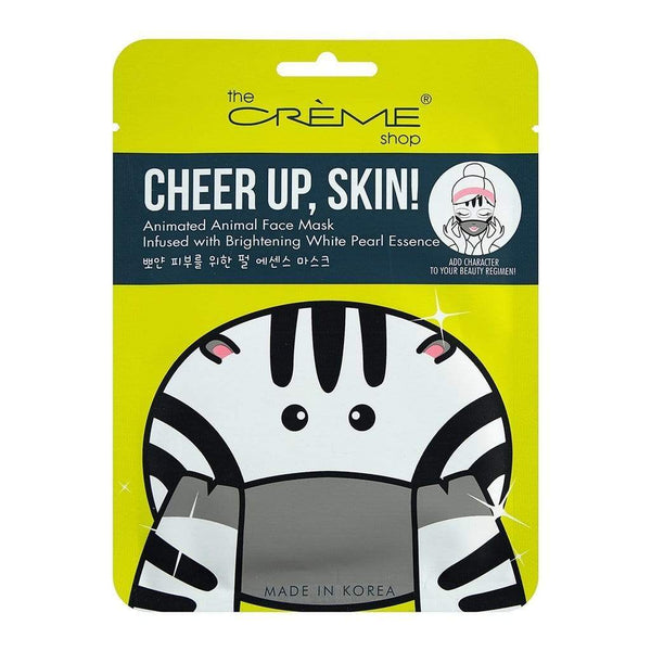 The Creme Shop Cheer Up Skin! White Pearl Infused Zebra Face Mask Makeup Cosmetics EyeBrow Eyeliner Cheap