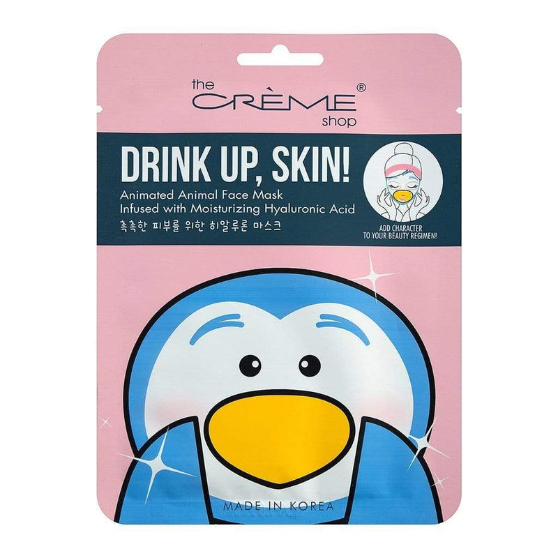 The Creme Shop Drink Up, Skin! Hyarulonic Acid Infused Penguin Face Mask Makeup Cosmetics EyeBrow Eyeliner Cheap