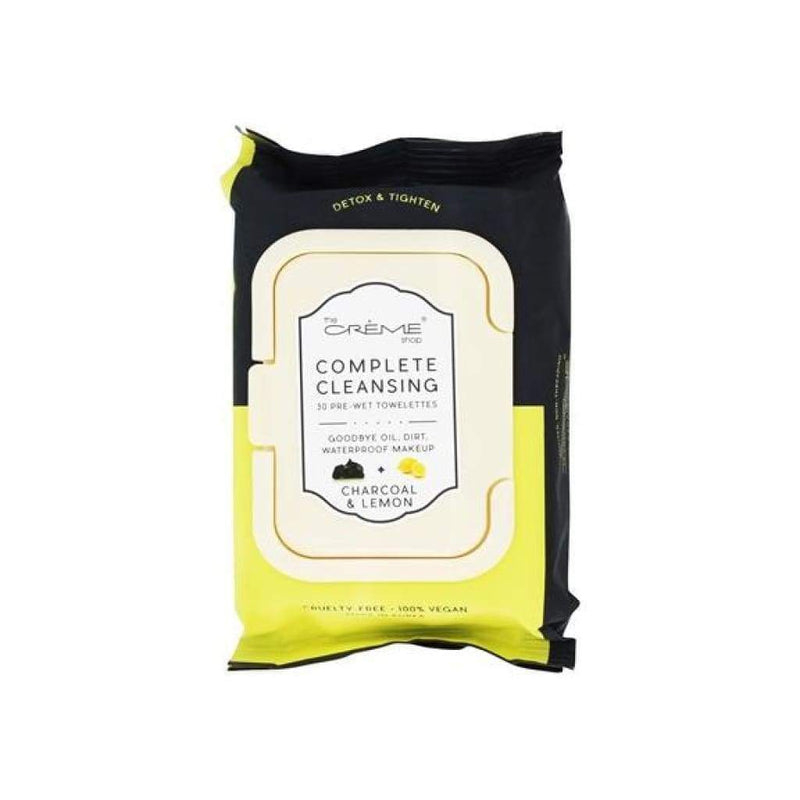 The Creme Shop Fusion Charcoal Lemonade Cleansing Towelettes (30) Makeup Cosmetics EyeBrow Eyeliner Cheap