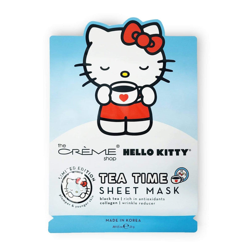 The Creme Shop Hello Kitty "Tea Time" Sheet Mask with Black Tea & Collagen Makeup Cosmetics EyeBrow Eyeliner Cheap