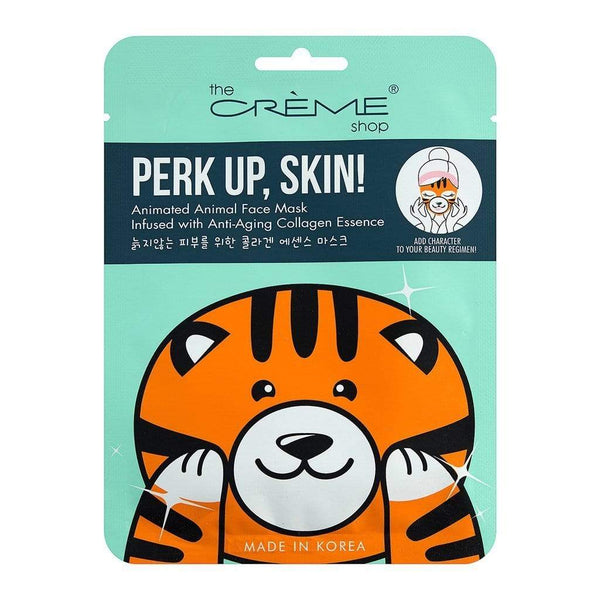 The Creme Shop Perk Up Skin! Collagen Infused Tiger Face Mask Makeup Cosmetics EyeBrow Eyeliner Cheap