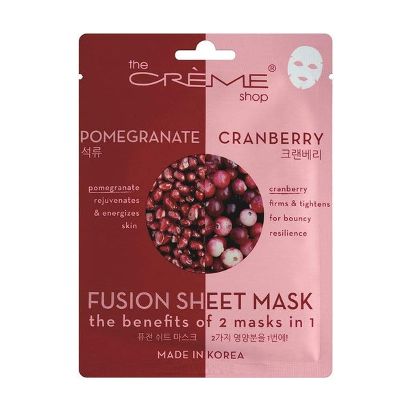 The Creme Shop Pomegranate Cranberry 2-in-1 Fusion Sheet Mask Makeup Cosmetics EyeBrow Eyeliner Cheap