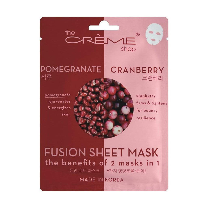 The Creme Shop Pomegranate Cranberry 2-in-1 Fusion Sheet Mask Makeup Cosmetics EyeBrow Eyeliner Cheap