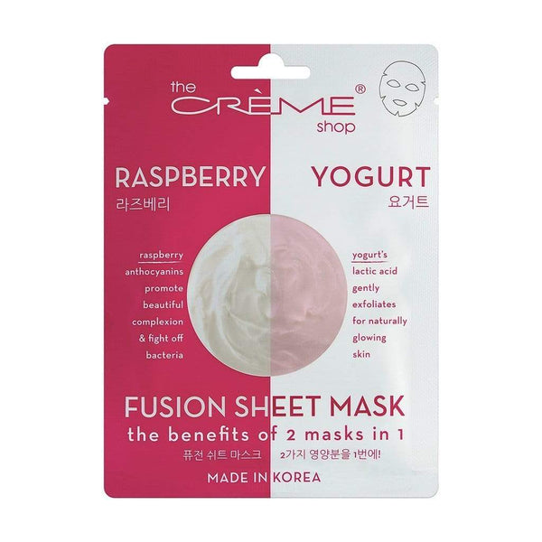 The Creme Shop Raspberry Yogurt 2-in-1 Fusion Sheet Mask Makeup Cosmetics EyeBrow Eyeliner Cheap