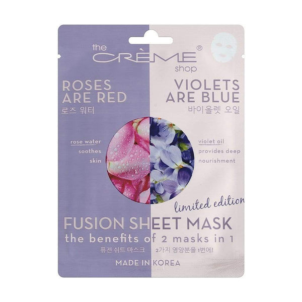 The Creme Shop Roses are Red Violets are Blue 2-in-1 Fusion Sheet Mask Makeup Cosmetics EyeBrow Eyeliner Cheap