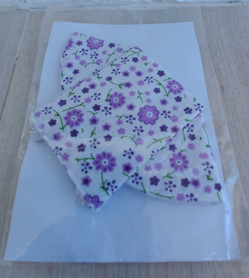 Washable 3 Layer Face Masks (Floral Purple) Makeup Cosmetics EyeBrow Eyeliner Cheap